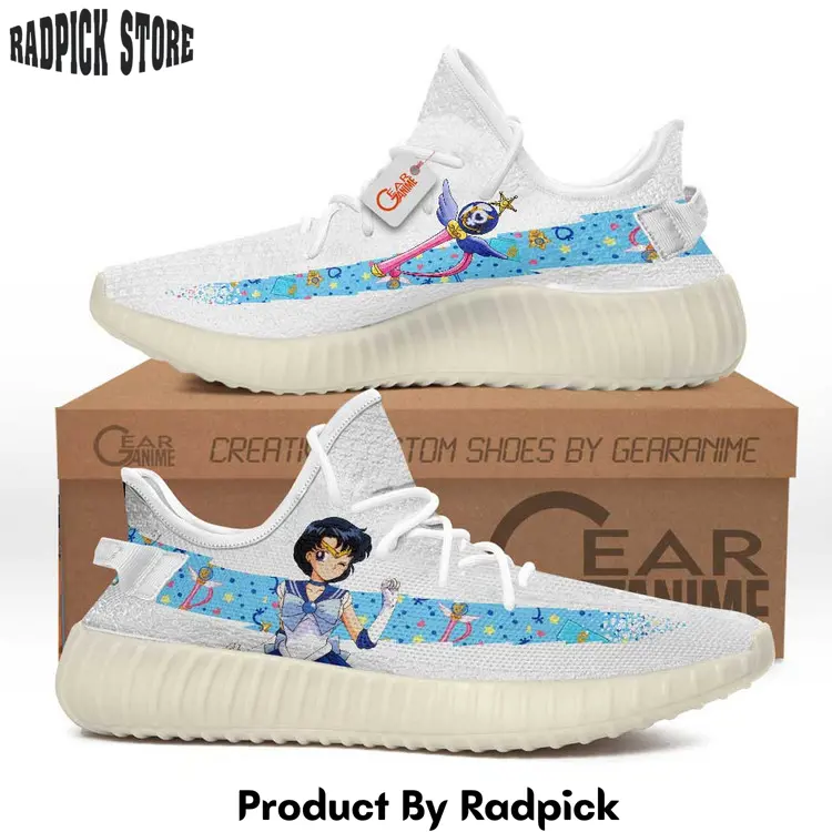 Sailor mecury yeezy shoes anime sneakers  rp178178178